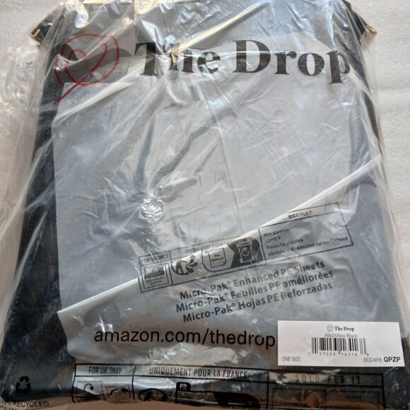 The Drop Alex Tall Bucket Tote Black Vegan Leather 12" NWT - Picture 7 of 12